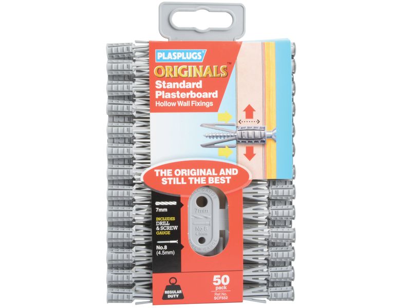 Plasplugs PLASCF552 SCF 552 ORIGINALS™ Plasterboard Fixings (50)