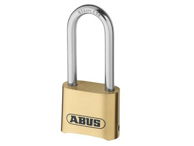 ABUS Mechanical ABU180IB50LC 180IB/50HB63 50mm Brass Body Combination Padlock Long Shackle (4-Digit) Carded