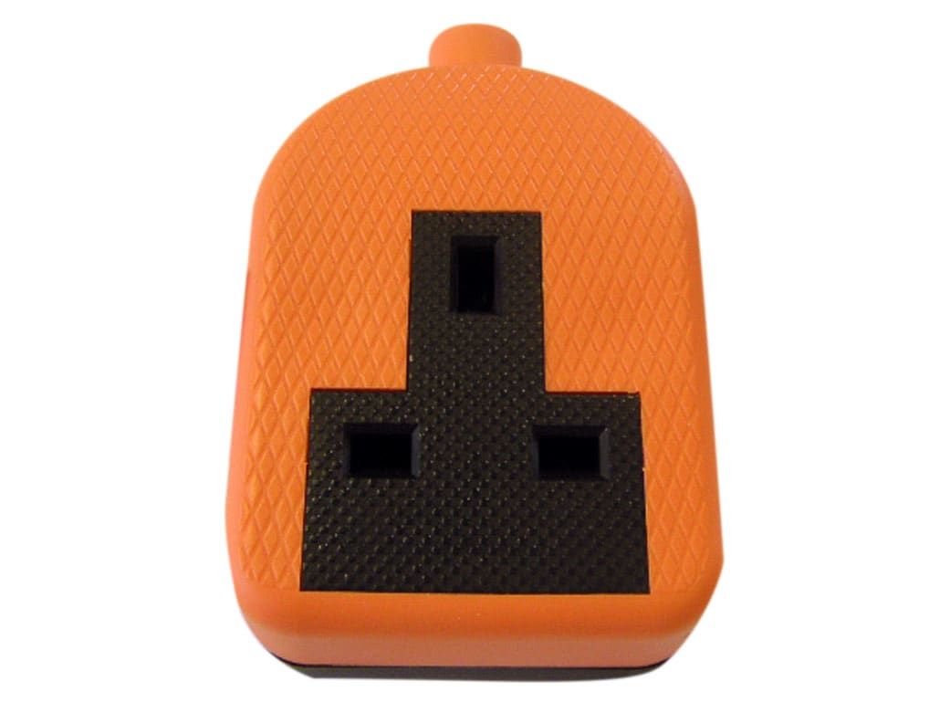 Dencon DCN9432ORNB Trailing Socket 13A 1-Gang Orange