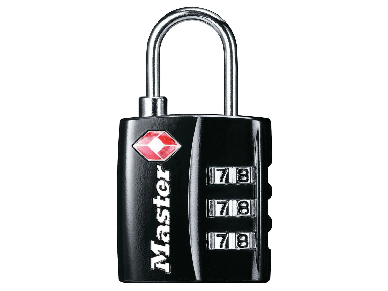 Master Lock MLK4680BLK TSA 3-Digit Combination Black Finish 30mm Padlock
