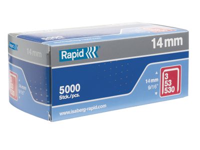 Rapid RPD5314B5000 53/14B 14mm Galvanised Staples (Box 5000)