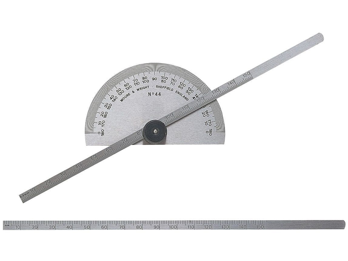 Moore &amp; Wright MAW44 Protractor Type Depth Gauge Metric/Imperial 0-6in