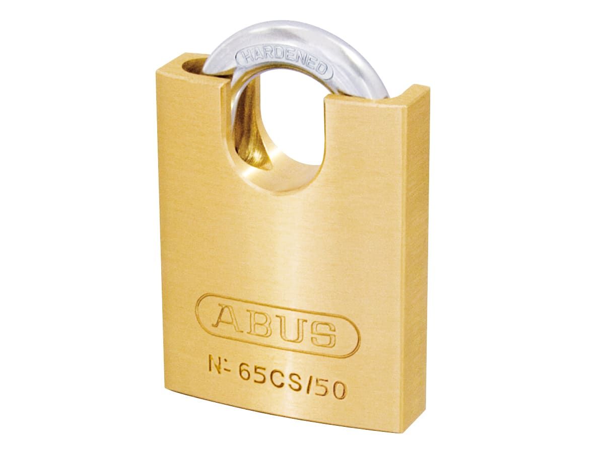 ABUS Mechanical ABU6550CSC 65CS/50mm Brass Padlock Closed Shackle Carded