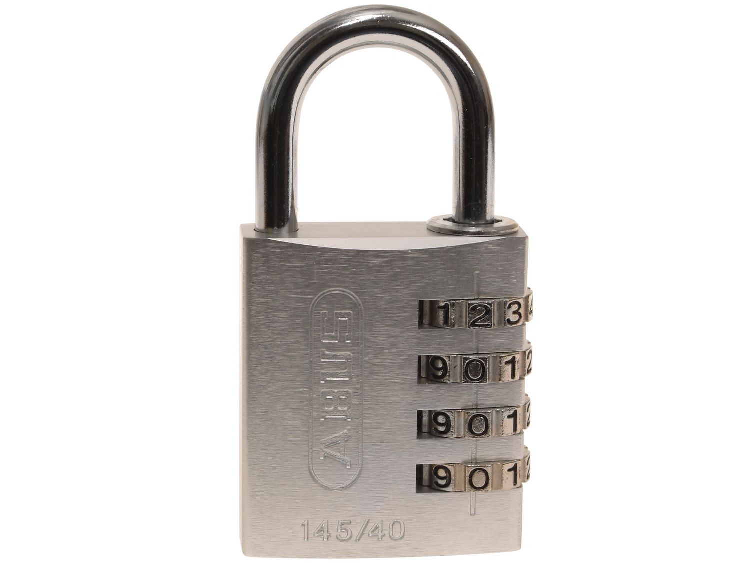 ABUS Mechanical ABU14540SIL 145/40 40mm Aluminium Combination Padlock Silver 49543