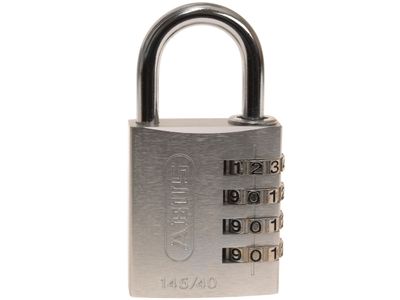 ABUS Mechanical ABU14540SIL 145/40 40mm Aluminium Combination Padlock Silver 49543