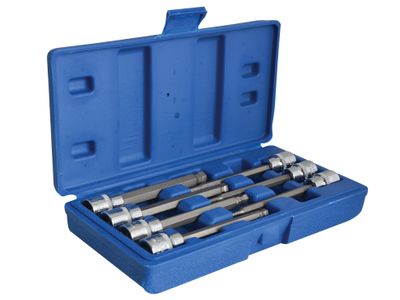 BlueSpot Tools B/S01510 3/8in Drive Extra Long Hex Ball Socket Bit Set, 7 Piece