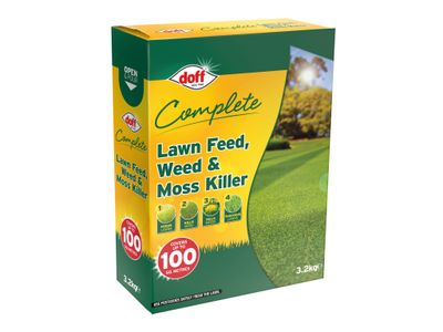 DOFF DOFLM100 Complete Lawn Feed, Weed &amp; Moss Killer 3.2kg