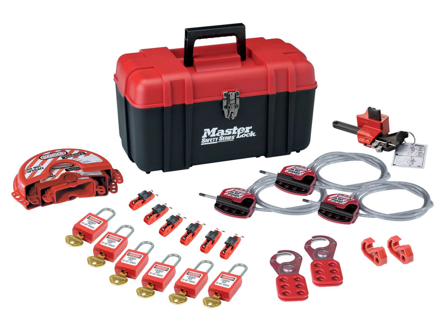 Master Lock MLKS1117VKA Valve &amp; Electrical Lockout Toolbox Kit 23-Piece