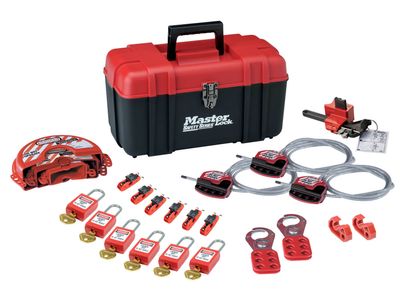 Master Lock MLKS1117VKA Valve &amp; Electrical Lockout Toolbox Kit 23-Piece