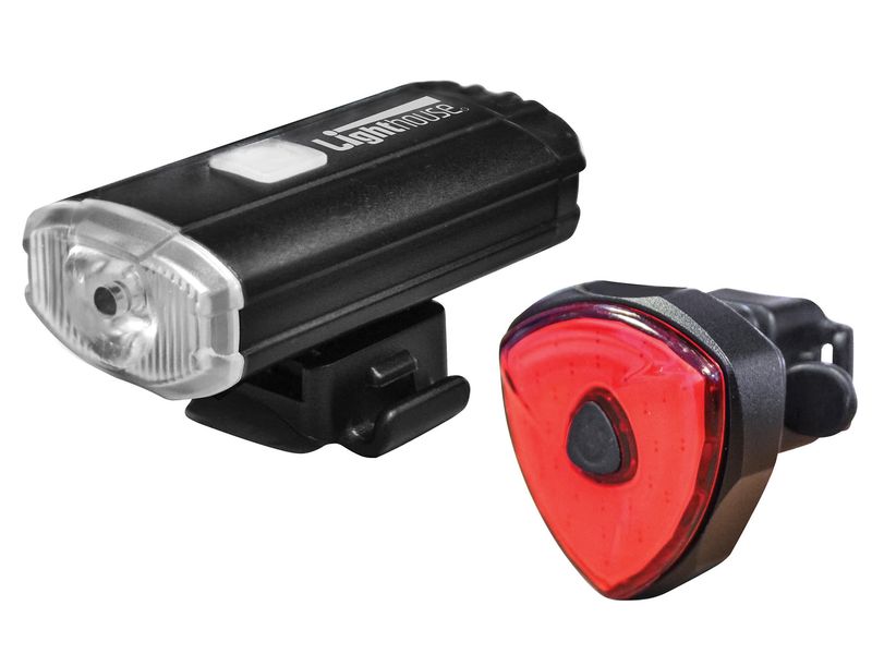 Lighthouse L/HEBIKEFRR Elite Rechargeable LED Bike Light Set