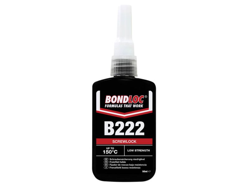 Bondloc BONB22250 B222 Screwlock Low Strength Threadlocker 50ml