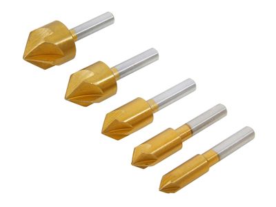 BlueSpot Tools B/S20312 HSS Titanium Countersink Bit Set, 5 Piece