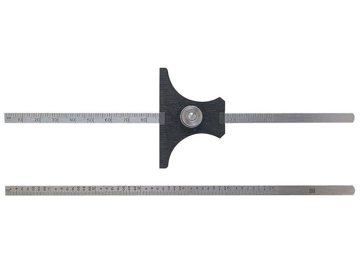 Moore &amp; Wright MAW43M Reversible Base Depth Gauges Metric 0-150mm