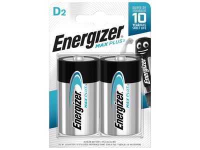 Energizer ENGMAXPD2 MAX PLUS™ D Alkaline Batteries (Pack 2)