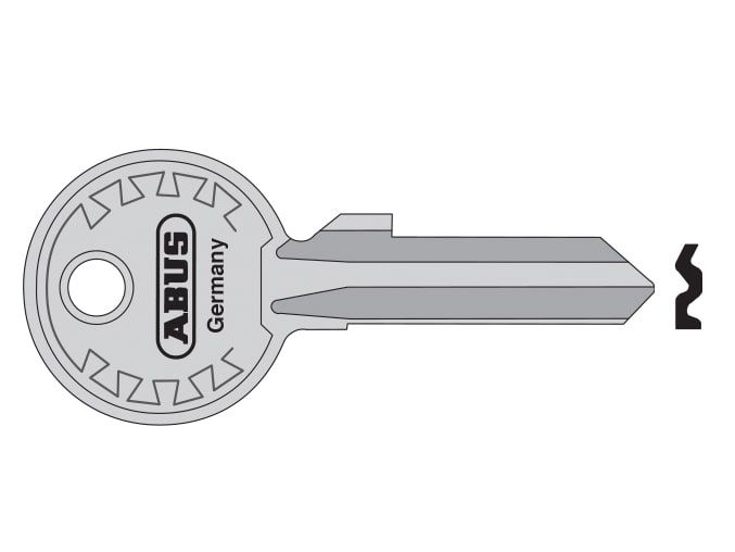 ABUS Mechanical ABUKB12874 24-26-28 Right Hand 4/5 Key Blank