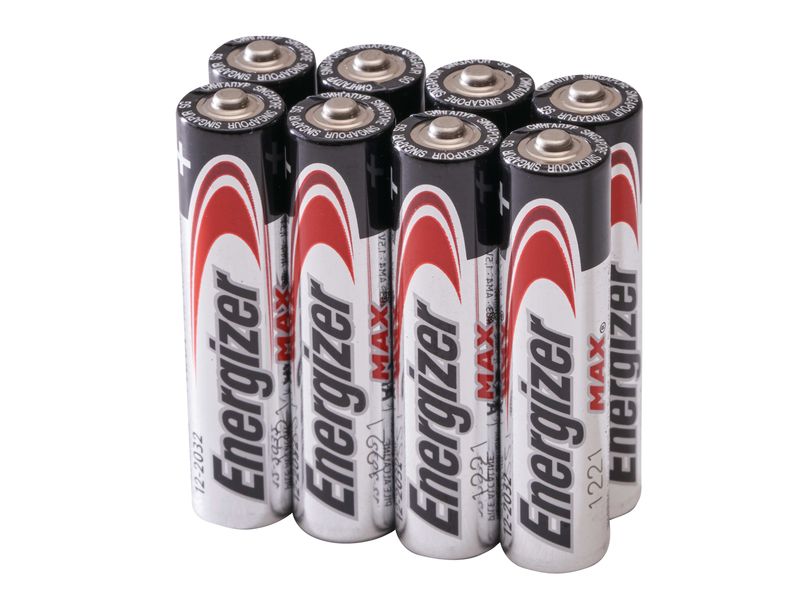 Energizer ENGMAXPAAA8 MAX AAA Alkaline Batteries (Pack 4 + 4 Free)
