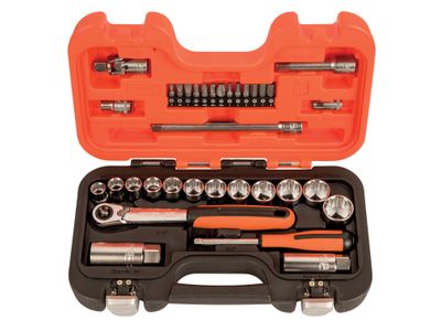 Bahco BAHSL34 SL34 3/8in Drive Socket &amp; Mech Set, 34 Piece