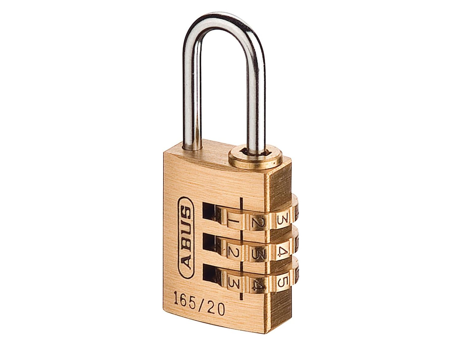 ABUS Mechanical ABU16520C 165/20 20mm Solid Brass Body Combination Padlock (3-Digit) Carded