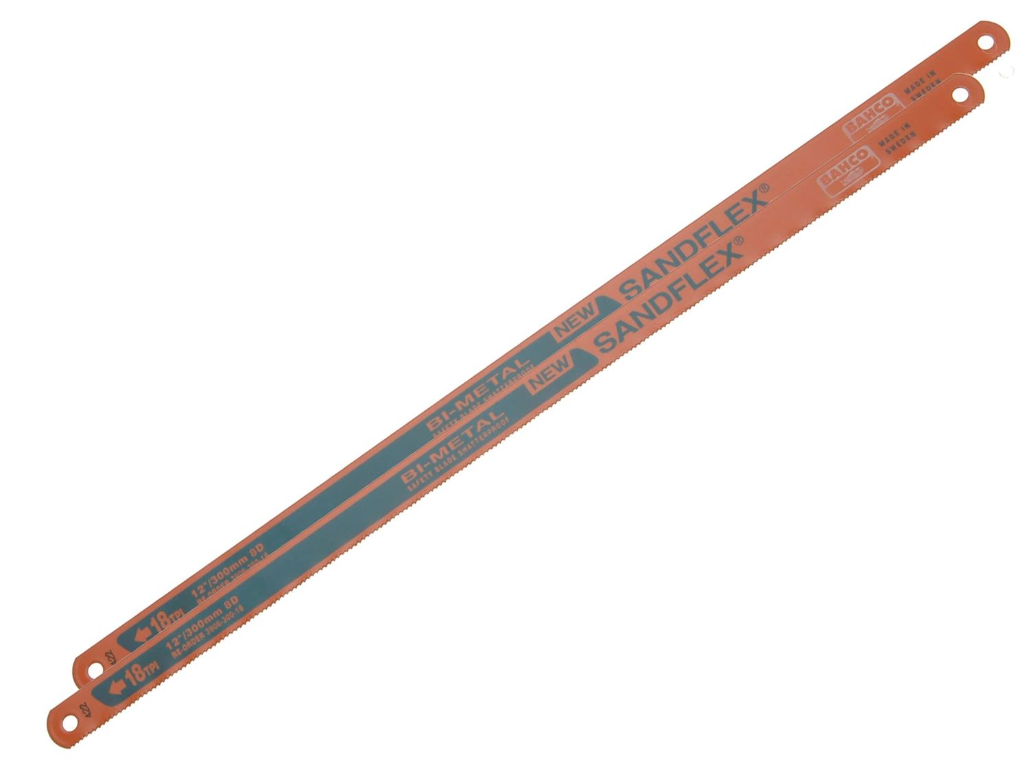 Bahco BAH3906182P 3906 Sandflex Hacksaw Blades 300mm (12in) x 18 TPI (Pack 2)