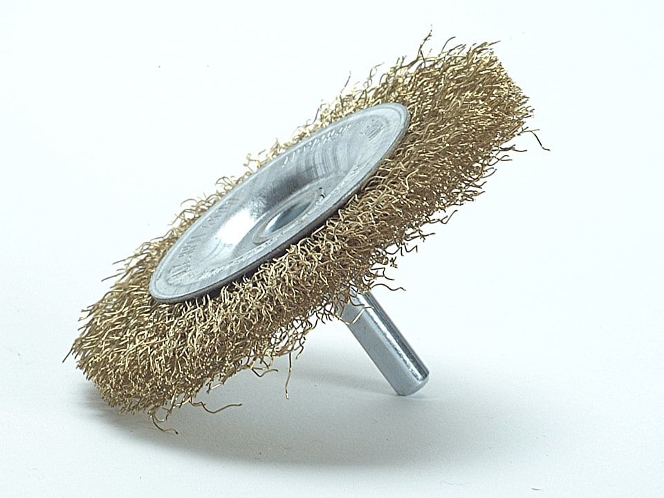 Lessmann LES41013607 DIY Wheel Brush 75 x 10mm, 0.25 Brass Wire