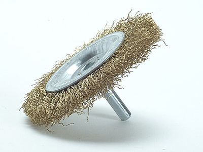 Lessmann LES41013607 DIY Wheel Brush 75 x 10mm, 0.25 Brass Wire
