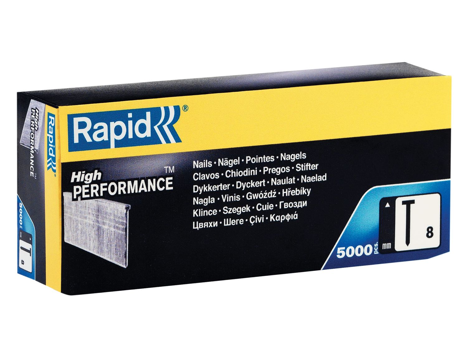 Rapid RPD825 No.8 Brad Nails 18Ga 25mm (Box 5000)