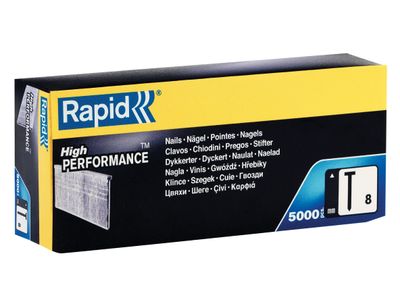 Rapid RPD825 No.8 Brad Nails 18Ga 25mm (Box 5000)
