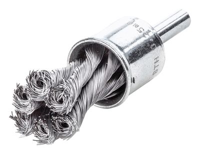 Lessmann LES454278 Knot End Brush with Shank 22mm, 0.35 Steel Wire