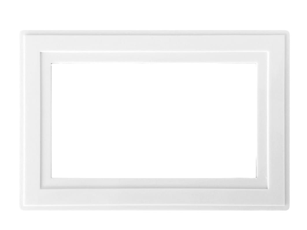 Dencon DCN88062NB White Finger Plate 2-Gang