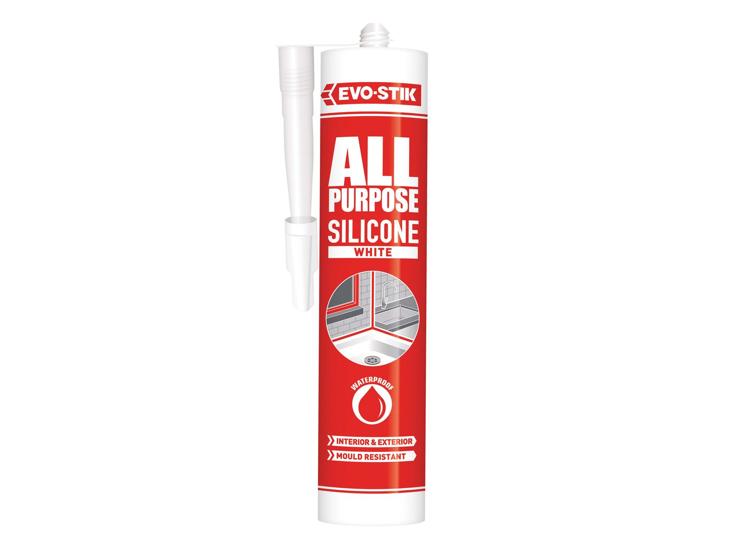EVO-STIK EVOAPFSSW 112902 All Purpose Flex Silicone Sealant White C20