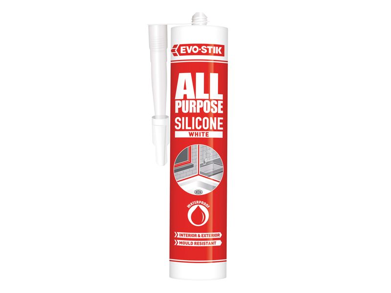 EVO-STIK EVOAPFSSW 112902 All Purpose Flex Silicone Sealant White C20