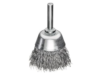 Lessmann LES437162 Cup Brush with Shank D70mm x H25, 0.30 Steel Wire