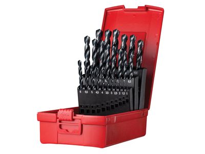 Dormer DORSET204 A190 No.204 Metric HSS Drill Set of 25 1.0-13.0 x 0.5mm