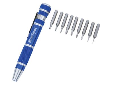 BlueSpot Tools B/S12610 9-in-1 Screwdriver Bit Set