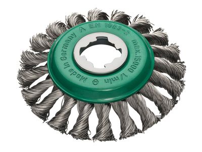 Lessmann LES47285X X-Lock Stainless Steel Knot Bevel Brush 115mm Non Spark