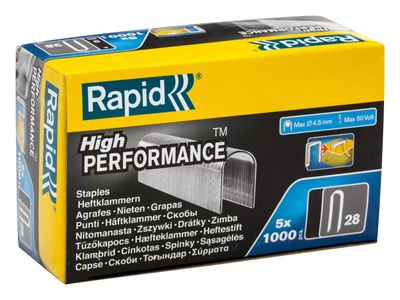Rapid RPD2810G 28/10 10mm DP x 5m Galvanised Staples (Box 1000 x 5)