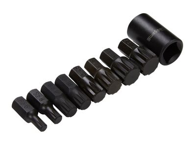 BlueSpot Tools B/S1496 1/2in Impact Spline Bit Set, 9 Piece
