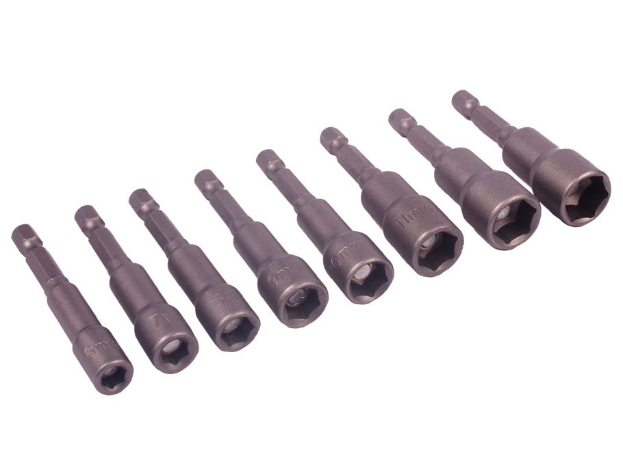 BlueSpot Tools B/S14107 Magnetic 1/4in Nut Driver Set, 8 Piece