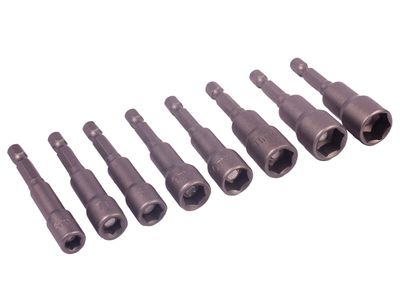 BlueSpot Tools B/S14107 Magnetic 1/4in Nut Driver Set, 8 Piece