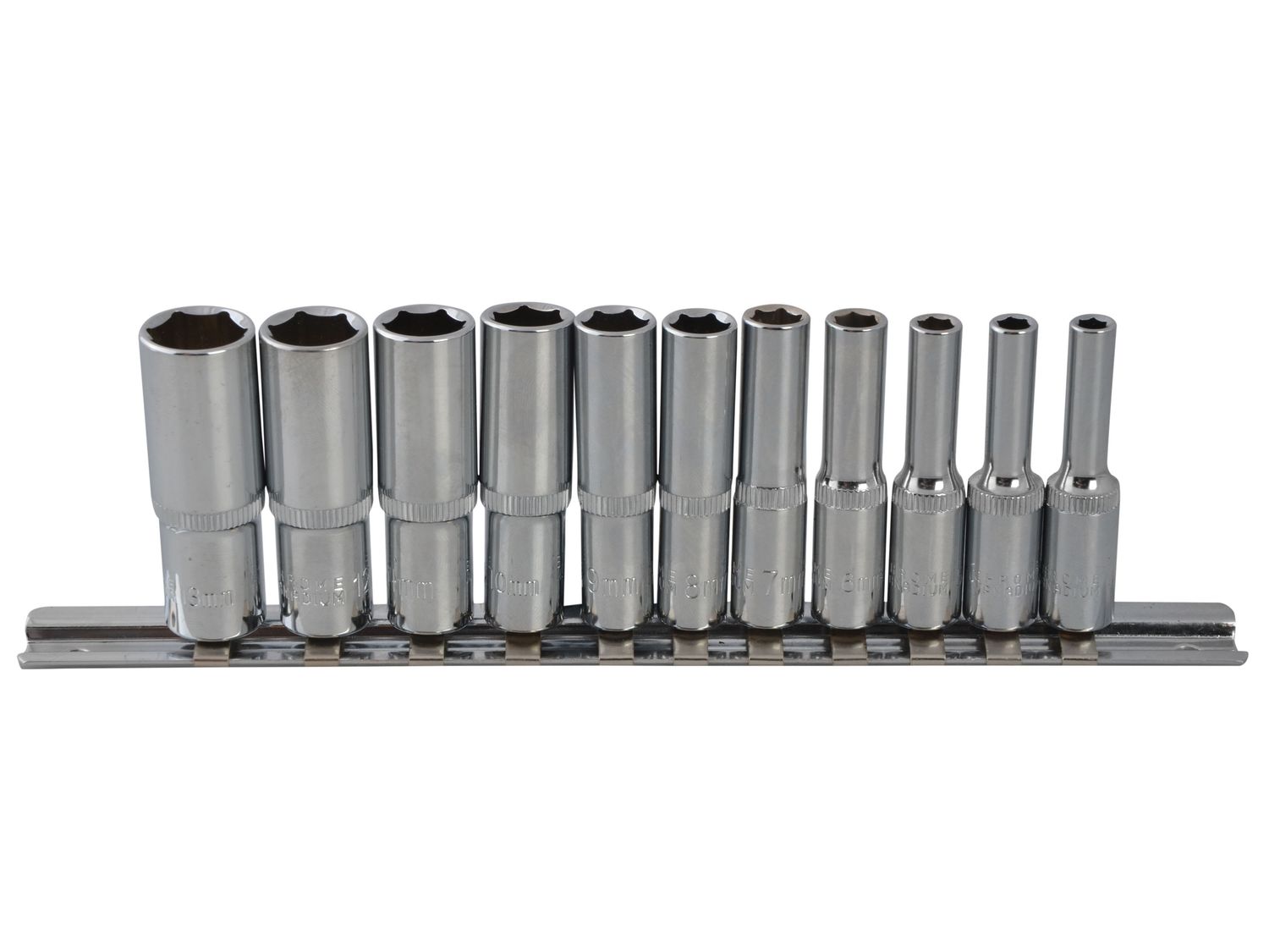 BlueSpot Tools B/S01540 1/4in Drive Deep Socket Set, 11 Piece
