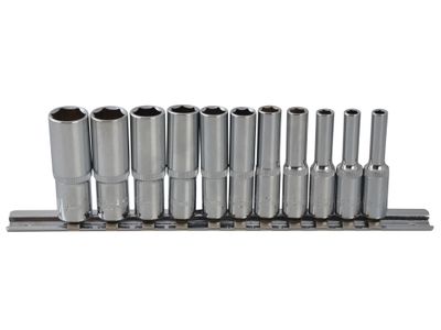 BlueSpot Tools B/S01540 1/4in Drive Deep Socket Set, 11 Piece