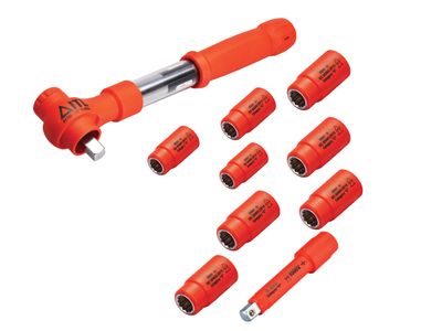 ITL Insulated ITL00026 Insulated 1/2in Drive Metric Torque Wrench Kit, 10 Piece