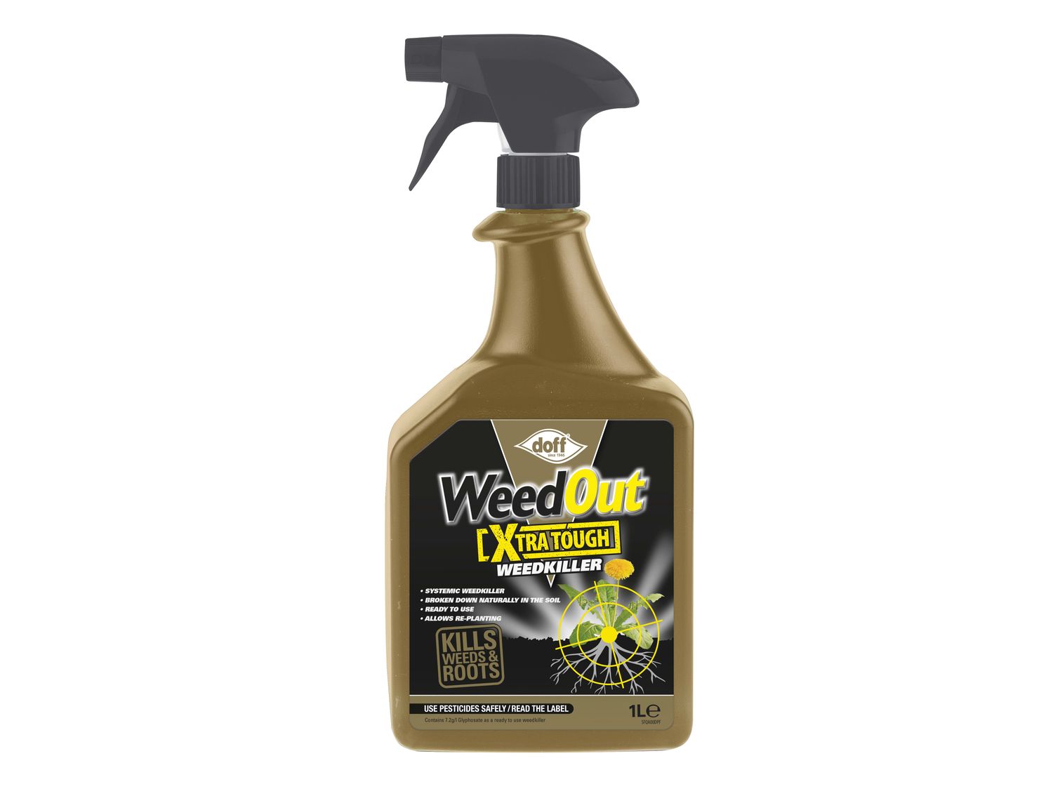 DOFF DOFFFQA00DOF WeedOut Xtra Tough Weedkiller RTU 1 litre