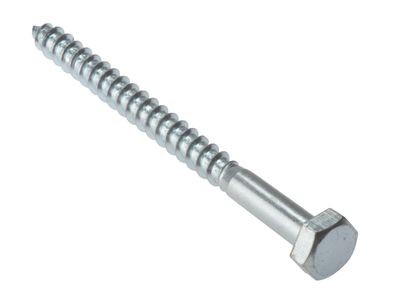 ForgeFix FORCS10200M Coach Screw Hexagon Head Single Thread ZP M10 x 200mm Bag 10