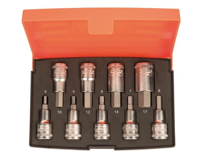 Bahco BAHS9HEX S9HEX 1/2in Drive Socket Set, 9 Piece