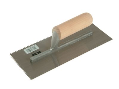 R.S.T. RST153DT Notched Trowel 5mm V Notches Wooden Handle 11 x 4.1/2in