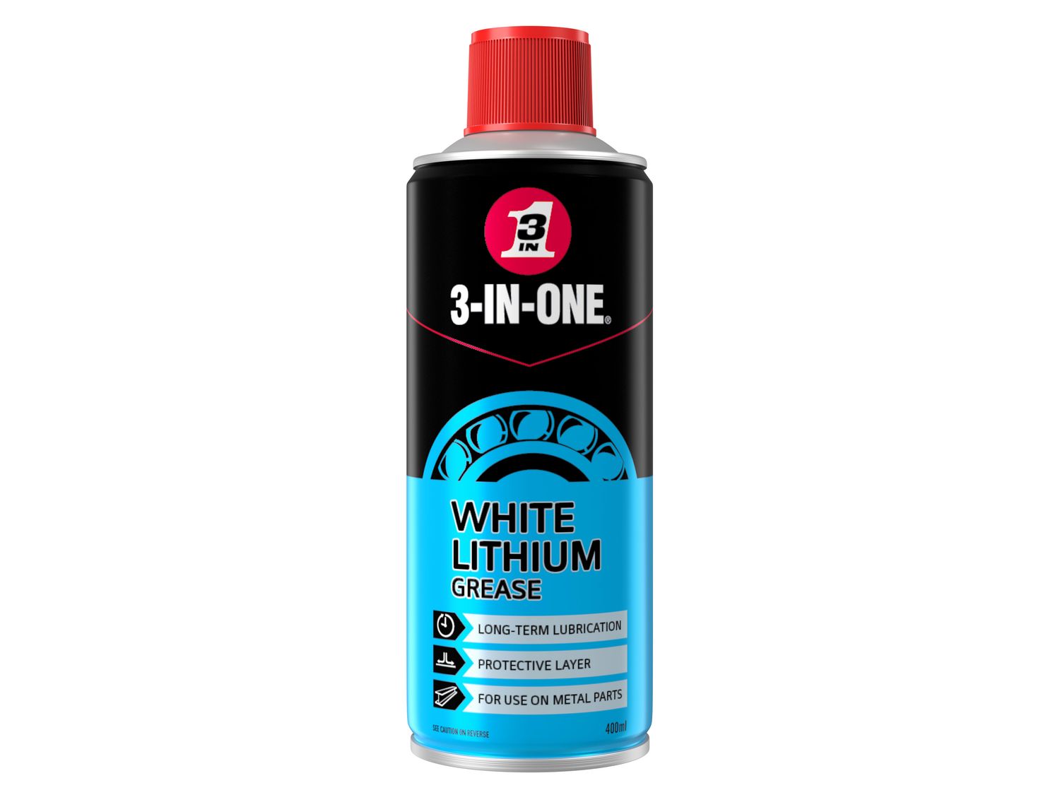 3-IN-ONE HOW44016 3-IN-ONE White Lithium Spray Grease 400ml