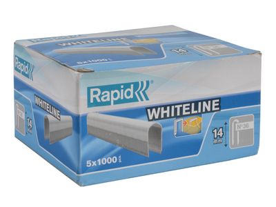 Rapid RPD3614W 36/14 14mm DP x 5m White Staples (Box 1000 x 5)
