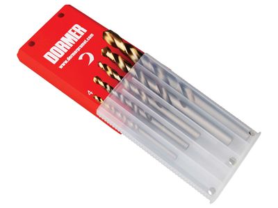 Dormer DORA08910 A08910 Set A002 HSS TiN Coated Jobber Drill Set of 5 4.0-10.0