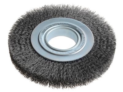 Lessmann LES355162 Wheel Brush D178mm x W23-25 x 50 Bore Steel Wire 0.30 + Adaptors Set 3
